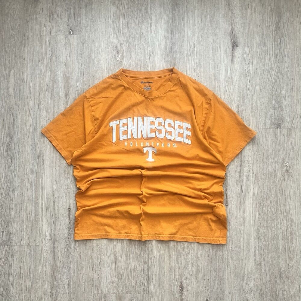 Champion T-Shirt Mens Size L Tennessee Volunteers NCAA Graphic Short Sleeve